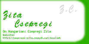 zita csepregi business card